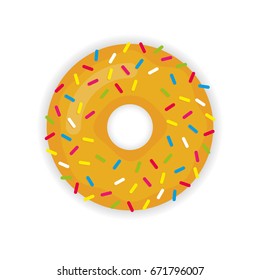 Donut vector icon modern flat illustration