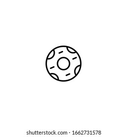 Donut vector icon thin line style graphic design on white background good for Restaurant