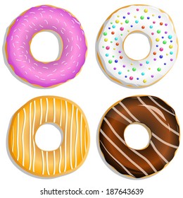 donut, vector illustration