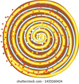 Donut vector illustration 3D Colorful sweet donut