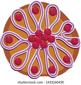 Donut vector illustration 3D Colorful sweet donut