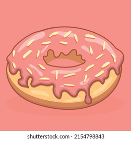 donut vector illustration. Cartoon donut
