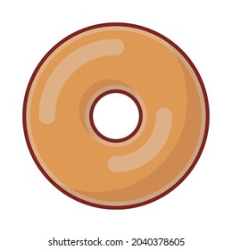Donut vector illustration in cartoon style.