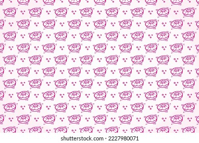 Donut vector illustration is great for background or wallpaper.