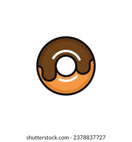 Donut vector illustration isolated on white background. Donut icon