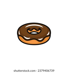 Donut vector illustration isolated on white background. Donut icon