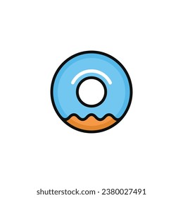 Donut vector illustration isolated on white background. Donut icon
