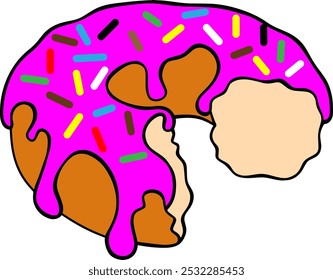 donut vector illustration isolated on with background