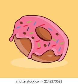 donut Vector illustration on a transparent background.Premium quality symmbols. vector line flat     icon for concept and graphic design.