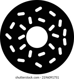 donut  Vector illustration on a transparent background. Premium quality symmbols. Glyphs vector icons for concept and graphic design.