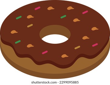 donut Vector illustration on a transparent background. Premium quality symbols. Flat icons for concept and graphic design.