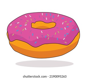 Donut Vector Illustration. Realistic Donut.
