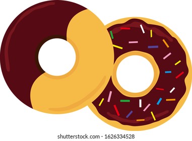 Donut vector illustration . Sweets, and desserts