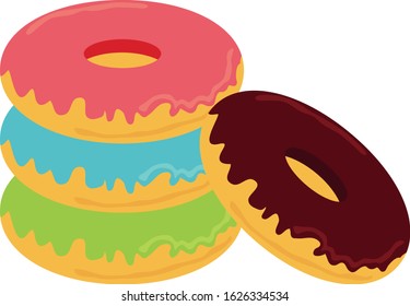 Donut vector illustration . Sweets, and desserts