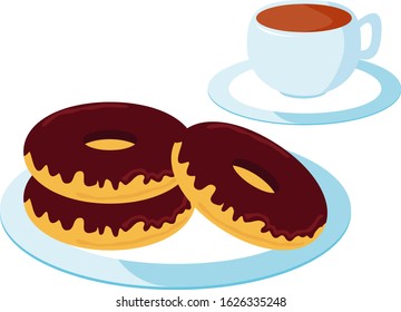Donut vector illustration . Sweets, and desserts