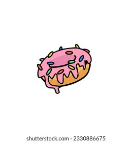Donut vector isolated on a white background. 