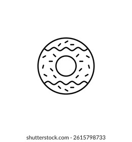 Donut vector line icon icons design