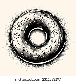 Vector de donut para logotipo o icono, imagen de clip, dibujo Estilo minimalista elegante, estilo abstracto Ilustración