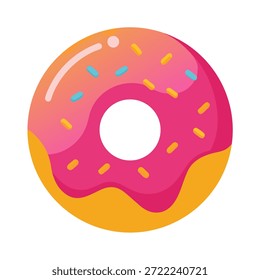Donut-Vektor auf weißem Hintergrund