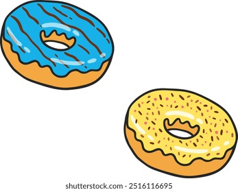 Donut Vector Pack Free Vector 
