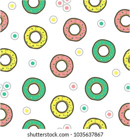 Donut Vector Pattern Illustration