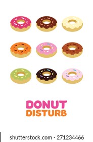 Donut vector poster donut disturb