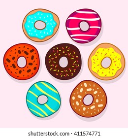 Donut vector set