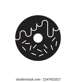 donut vector silhouette for website symbol icon