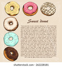 donut vector sketch menu