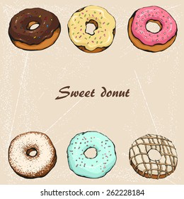donut vector sketch menu
