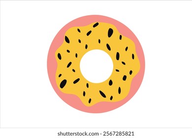 donut vector, sweet glazed donut vector art illustration