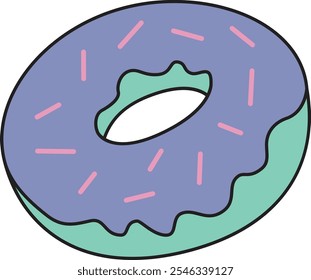 Donut Vector Yeast Cake Filled Cronut Glazed Logo Vector