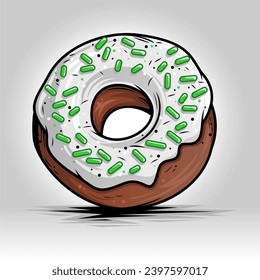 Donut vectors free download, Doughnut Vector Art, Doughnut 2D art, Cartoon donuts, Design delicious sweet donuts