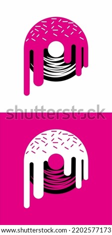 Donut Vinyl Record Studio Logo