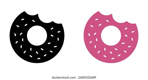 Donut web vector icons set