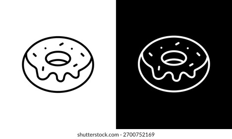Diseño de conjunto de iconos de donut blanco