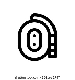 Donut wing. Editable stroke vector icon.