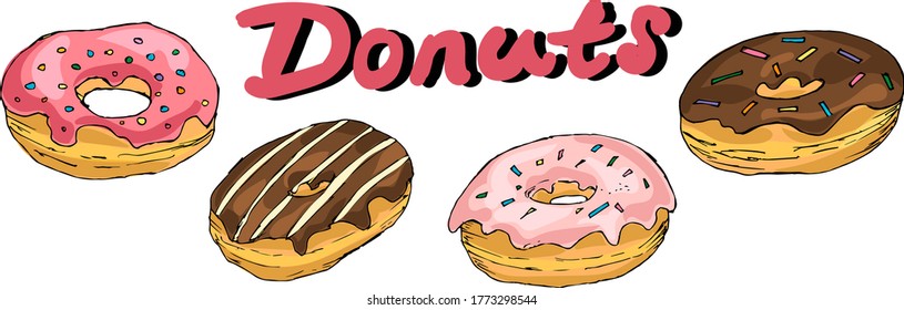Die Donuts sind einzeln angeordnet
