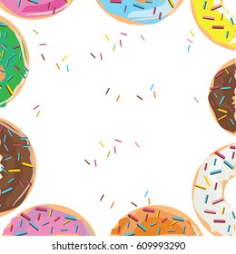 donuts background design colorful texture.