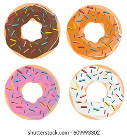 donuts background design colorful texture.