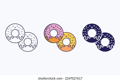 Donuts baked icon vector illustration