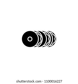 Donuts black icon concept. Donuts flat  vector symbol, sign, illustration.