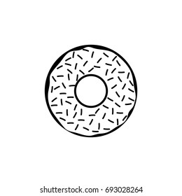 Donuts with black and white color