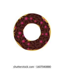 donuts cake vector illustration. Sweet sugar icing donuts. break time with white chocolate, strawberry and chocolate donuts top view. eps 10