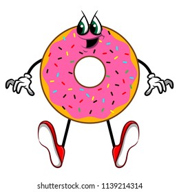 Donuts Cartoon Characters Vector