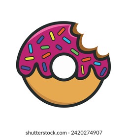 Donuts-Cartoon-Symbol und Vektorgrafik Kann für Web, Print und Mobile verwendet werden 