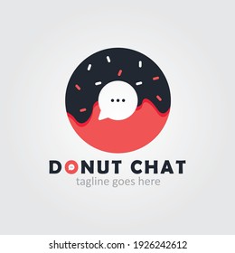 Donuts Chat Logo Template Design