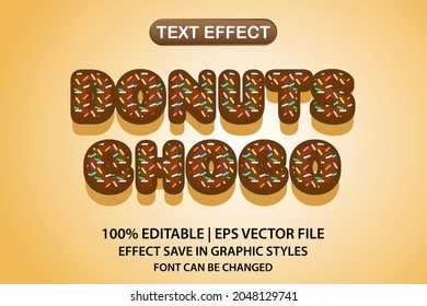 donuts chocho 3d editable text effect