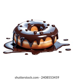 donuts con cubierta de cristal de chocolate