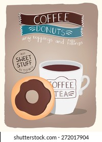 Donuts Coffee Bakery Advertising.